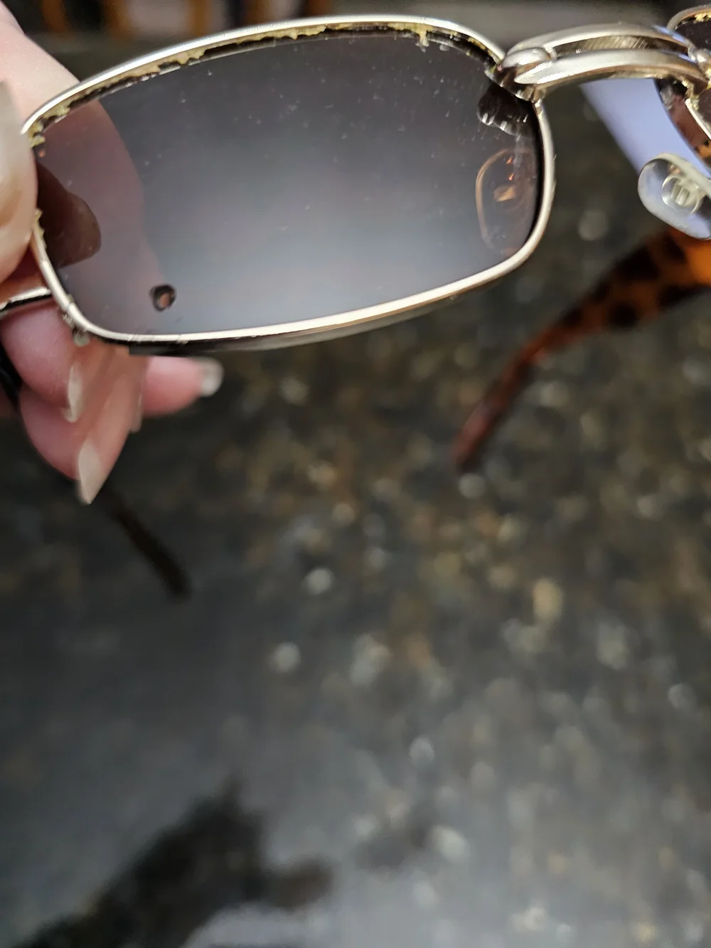 Gold Frame Sunglasses with Brown Gradient Lenses